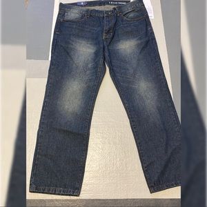 Mens Medium Wash IZOD Slim Straight Fit Jeans